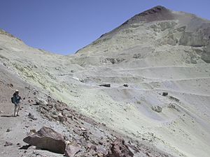 Sulfur workings near Aucanquilcha summit