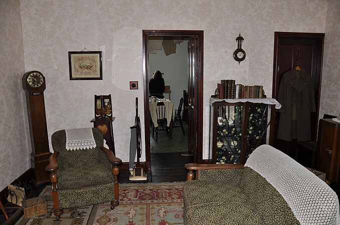 Summerlee Miners row 1940s living room
