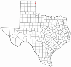 Location of Higgins, Texas
