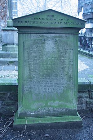 The grave of Lord MacLeod, Canongate Kirkyard, Edinburgh