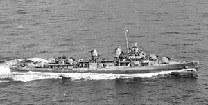 USS Cogswell (DD-651) underway in 1945