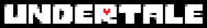 Undertale vector logo on black borders