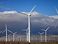 Wind turbines in southern California 2016