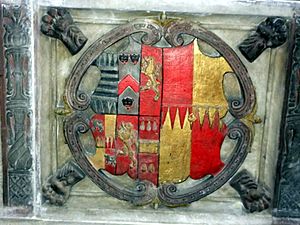 Wroxeter St Andrews - Arms of Thomas Bromley and Isabel Lyster