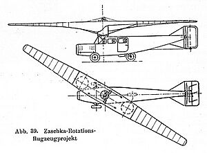 ZASCHKA Rotationsflugzeug (Trag und Hubschrauber)