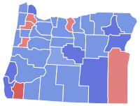 1962 United States Senate election in Oregon results map by county