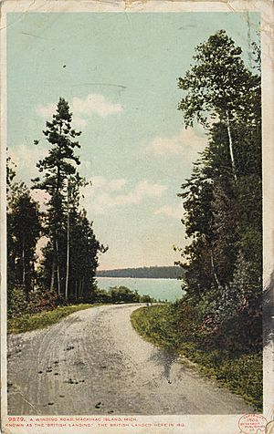 A winding road, known as the british landing, the britishlanded here in 1812 (NBY 8067)