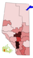 Alberta Census divisions - population density