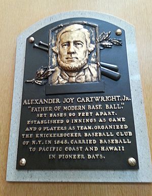 Alexander Cartwright HOF plaque