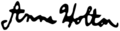Anne Holton signature