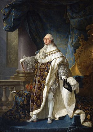 A portrait of Louis XVI in 1789 at the age of 35, during the French Revolution
