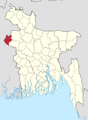 Location of Chapai Nawabganj District in Bangladesh