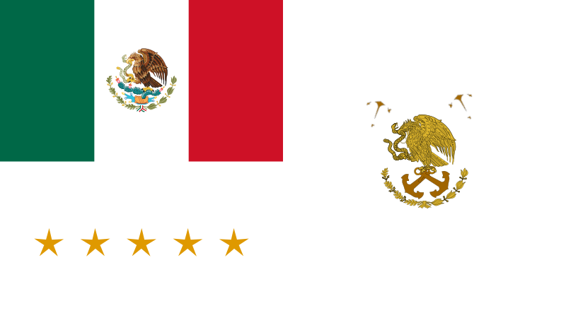 Bandera Presidencial Mexico-comandante supremo buques