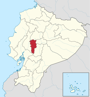 Location of the Bolívar Province in Ecuador.