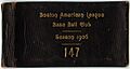 Boston Americans season pass cover, 1906