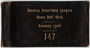 Boston Americans season pass cover, 1906