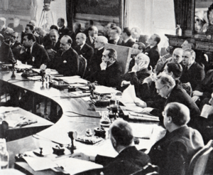 Bruce presiding over the League of Nations Council