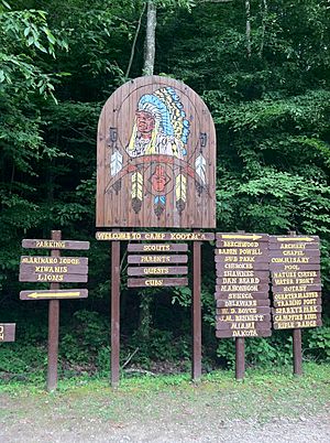 Camp Kootaga entrance sign