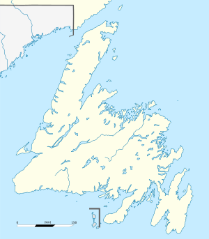 Map showing the location of Cape Spear