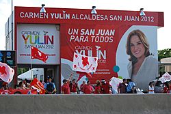 Carmen Yulin Cruz campaign headquarters in San Juan, Puerto Rico