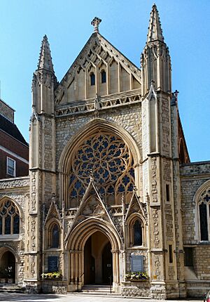Church of the Immaculate Conception, Farm Street entrance.jpg