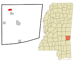 Location of Enterprise, Mississippi