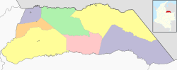 Colombia Arauca location map (adm colored)