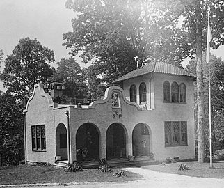 Copy image to show historic view of the mission - National Park Seminary, Indian Mission, 2790 Linden Lane, Silver Spring, Montgomery County, MD HABS MD,16-SILSPR,2N-12-crop
