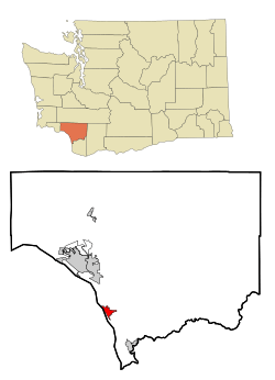 Location of Kalama, Washington