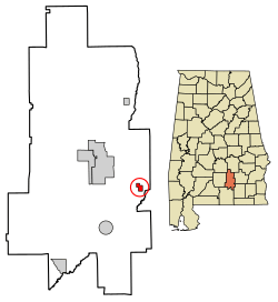 Location of Glenwood in Crenshaw County, Alabama.