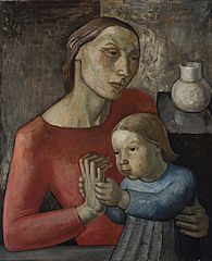 Donna con Bambina.Elisa Maria Boglino.Olie på lærred.1935