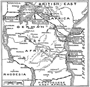 East Africa WWI as at August 1915