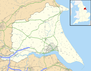Map showing the location of Bempton Cliffs