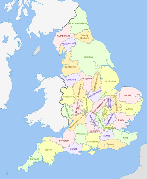 English counties 1851 (named)