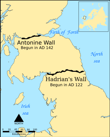 Hadrians Wall map