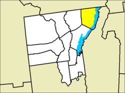Location of Hague in Warren County