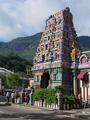 Hindu Temple Victoria Seychelles Islands of Africa