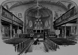 Interior of St John's Church, Manchester, England ca 1894