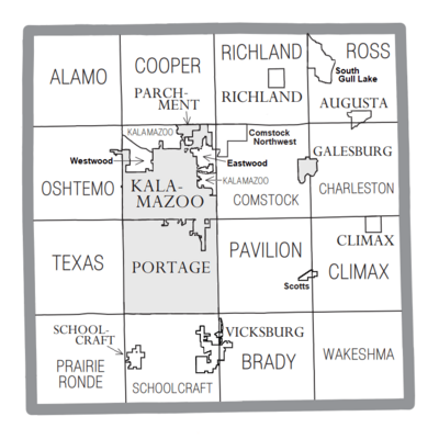 Kalamazoo County, MI census map