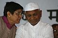 Kiran Bedi with Anna Hazare