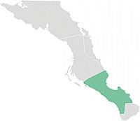 Location of El Centenario in Baja California Sur