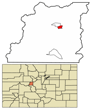 Location of the City of Leadville in Lake County, Colorado