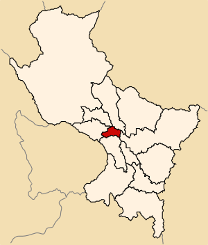 Location of Cusco in the Cusco Region