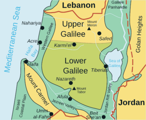 Lower Galilee map