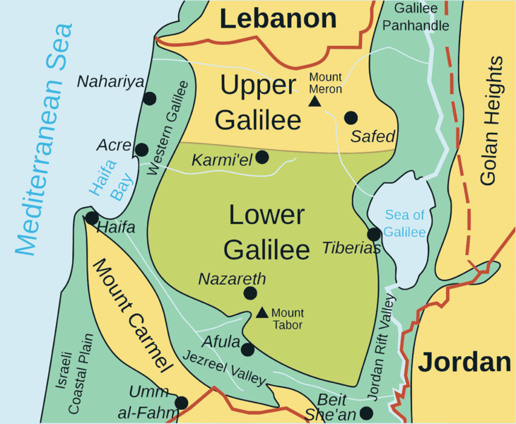Lower Galilee map