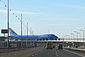 Luchthaven Schiphol Amsterdam Airport KLM Cargo Boeing Jumbo Taxiway Bridge Highway A4 E19 Foto Wolfgang Pehlemann IMG 2267