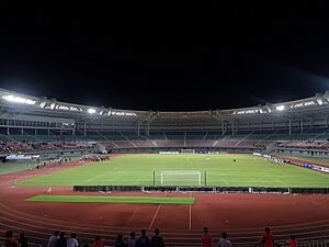 Mandalarthiri Stadium at night