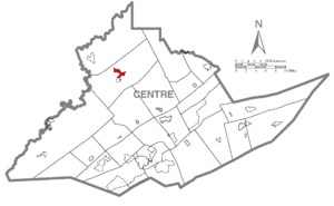 Location of Clarence in Centre County