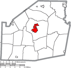 Location of Hillsboro in Highland County