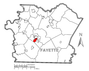 Location of Leith-Hatfield in Fayette County